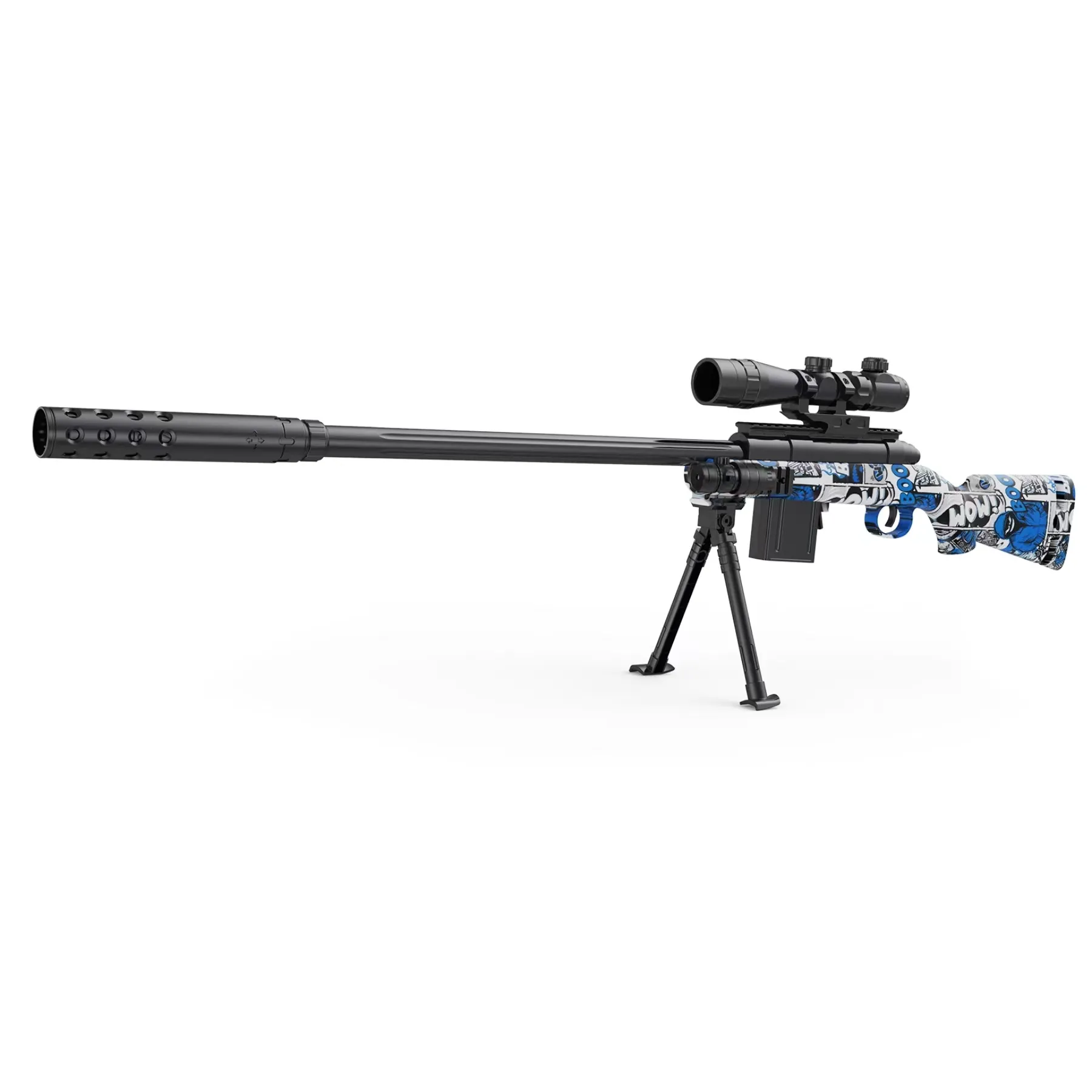 EVA mainan tembakan plastik aman M24, cangkang ejeksi lembut peluru pistol sniper mainan pistol peluru lembut untuk anak-anak 14 + tahun
