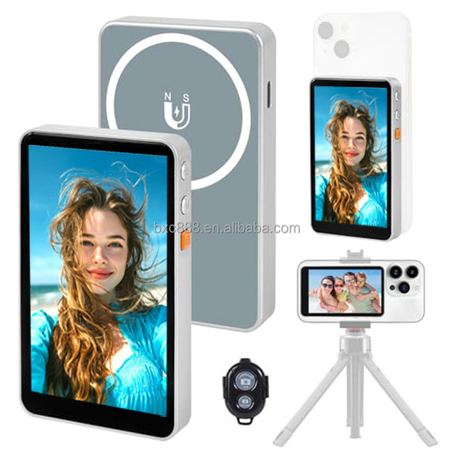 4-inch Vlog Selfie Monitor Screen Wide Angle Folding Portable Design Magnetic Phone Mount WiFi 2.4G/5G 1500mAh Charging