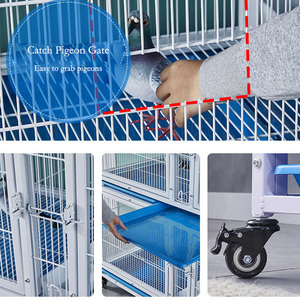 Heavy Duty Stackable Metal Bird Breeding <strong>Cage</strong> System Commercial With Breeding Box Nest for Pigeon Canary Finch Wholesale Price - Product Image 6