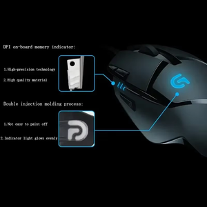 เมาส์เกมมิ่งแบบมีสายโลจิเทค G402,ไฟ RGB แบ็คไลท์, ตั้งโปรแกรมมาโครได้, เมาส์เกมเมอร์แบบสมมาตรตามหลักสรีรศาสตร์สำหรับพีซีแล็ปท็อปอีสปอร์ต - Product Image 3