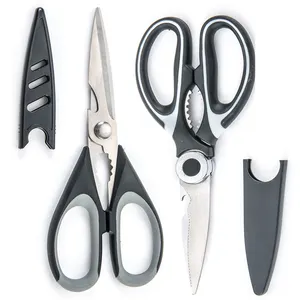 Stainless Steel Multifunctional Food Cutter Kitchen Scissors Cover Kitchen Shears Scissors