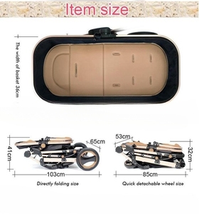 <span class=keywords><strong>Poussette</strong></span> Bébé 3 en 1 Chaude avec Siège Auto en Aluminium Pliante, Conforme EN1888 - Product Image 5
