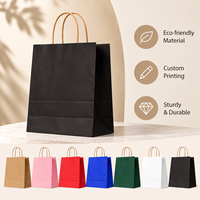 Sacs en papier personnalisés avec poignées, sacs de shopping en kraft avec logo personnalisé pour vêtements, emballage de mode pour la vente au détail