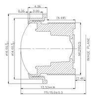 1.5mm F1.8 230 °   Lensa Ultra Wide Angle M12 Tahan Air IP69 untuk 360 derajat °   Kamera Keamanan Mobil Panoramic CCTV ADAS 4MP