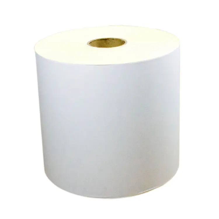 ม้วนกระดาษกาวกันน้ำมันขนาดจัมโบ้ม้วนกันน้ำมันป้ายเครื่องสำอางกระดาษเขียนติดได้เองจากโรงงาน