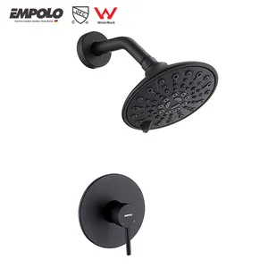 Empolo cupc hiện đại màu đen trong tường gắn vòi hoa sen đầu mưa tắm Mixer phòng tắm vòi hoa sen vòi Set