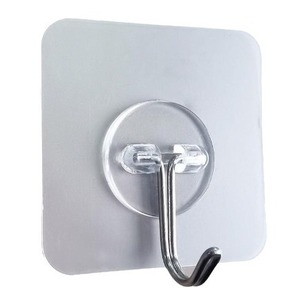 Chất Lượng Cao Lưu Trữ Nhà Bếp Kim Loại Trong Suốt Khóa Móc Móng Tay Miễn Phí Tự Dính Tường Móc Cho Phòng Tắm Và Nhà Bếp - Product Image 6