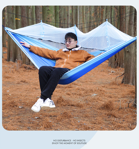 <span class=keywords><strong>Hamac</strong></span> en nylon de camping de la meilleure qualité stocké <span class=keywords><strong>avec</strong></span> <span class=keywords><strong>moustiquaire</strong></span> - Product Image 4