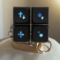 Laser Engrave Keyboard Keychain Wholesale Custom Key Chain Switch Keychain Keyboard Button Keycap Fidget Clicker Toy Uv Printing