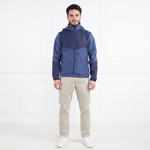Chaqueta cortavientos resistente al agua bloqueada por color Chaqueta cortavientos para hombre de nailon con logotipo impreso Anorak transpirable de secado rápido - Product Image 1