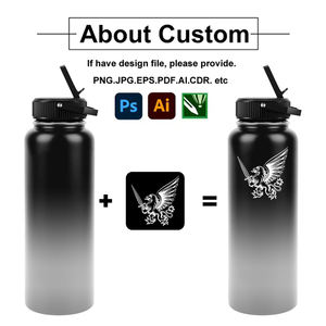 Bouteille d'eau de sport en plastique écologique avec paille, logo personnalisé, couleur et capacité personnalisées, unisexe, prix d'usine - Product Image 5