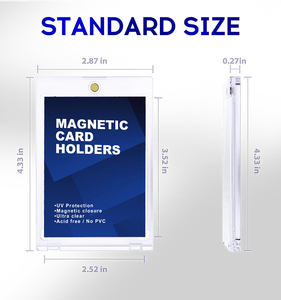 Trắng rõ ràng 35pt mạnh mẽ từ trong suốt thẻ Acrylic hiển thị khung ảnh người giữ huy hiệu & phụ kiện - Product Image 6