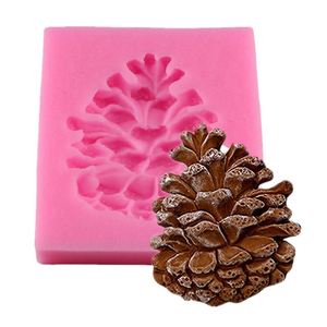 DIY Pinecone Christmas Series <b>Silicone</b> Fondant Molds, Cake Border Decorating <b>Tools</b>, Chocolate Molds - Product Image 1