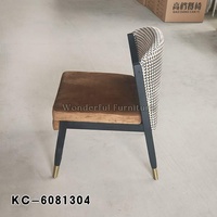 Chaise de salle à manger rembourrée en velours au design moderne du milieu du siècle, avec structure en bois, meubles pour salle à manger, cuisine et salon