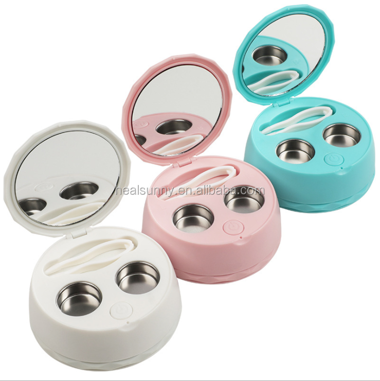 Портативный Ультразвуковой очиститель контактных линз, автоматический корпус, перезаряжаемое решение, уличная мойка