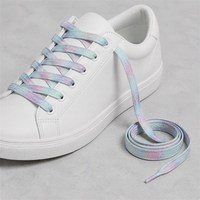 Lacets plats tressés en gros, texture tissée, multicolores, avec embouts en plastique pour baskets et chaussures décontractées