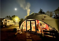 2025 Camping citrouille tente maison Safari Lodge extérieur Glamping petite maison hôtel complexe tentes de luxe