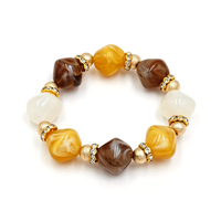 Perles irrégulières multicolores 19*18mm, bijoux en perles acryliques, bracelet pour femmes