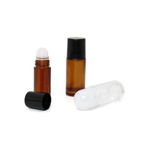 Оптовая продажа пустые 30 мл 50 мл прозрачные янтарно-коричневые эфирные масла роликовые бутылки дезодорант стеклянный рулон на бутылке - Product Image 4