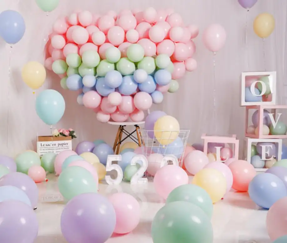 Красочные латексные воздушные шары для вечеринки, 12 дюймов, макарон, разноцветные радужные шары для дня рождения, детского душа, украшения для свадьбы, вечеринки