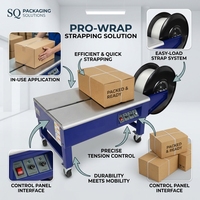 Máquina Flejadora de Doble Banda de Sellado Rápido para Líneas de Montaje Automatizadas de Alta Resistencia, para el Empaquetado y Manipulación de Mercancías Comerciales