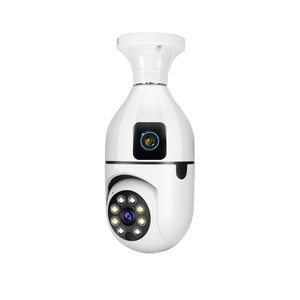 Caméra à ampoule à double objectif Wifi 4mp <span class=keywords><strong>Webcam</strong></span> <span class=keywords><strong>de</strong></span> plafond <span class=keywords><strong>Surveillance</strong></span> en réseau intelligent <span class=keywords><strong>de</strong></span> sécurité à domicile Lampe d'intérieur Double caméra - Product Image 3