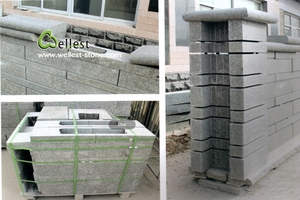 Đá tự nhiên <span class=keywords><strong>Granite</strong></span> cổng bài trụ cột cột và hàng rào mới nhất chính thiết kế cổng - Product Image 5