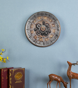 80 CENTIMETRI rotonda vintage gear <span class=keywords><strong>orologio</strong></span> da parete di lusso di trasporto personalizzato HA CONDOTTO LA luce grande formato di grandi dimensioni <span class=keywords><strong>orologio</strong></span> da parete per il presidente decorativo per la casa - Product Image 4