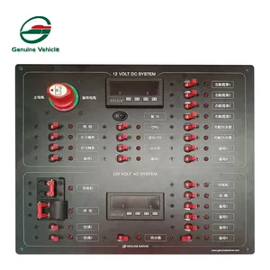 Genuine Vehicle Customized Power Distribution Panel With Circuit Breaker Rocker Switch Panel For RV Car Marine Boat