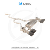 YT knalpot Catback empat sisi ganda, knalpot dengan sistem katup khusus untuk BMW G87 M2