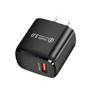 Wholesale QC3.0 18W Smart USB Wall Charger 5V 3A Travel <b>Adapter</b> US/EU/AU/UK <b>Plug</b> Phone Single Port Phone <b>Adapter</b> - Product Image 1