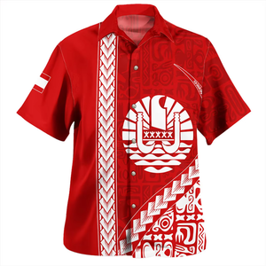 Camisa hawaiana ajustada, hecha a medida con estilo de tatuaje tribal <span class=keywords><strong>tahitiano</strong></span>, ropa informal transpirable para hombres - Product Image 3
