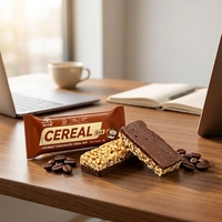 Barre de céréales au chocolat et à la noix de coco, chia et flocons d'avoine, faible en glucides, riche en protéines, marque privée OEM
