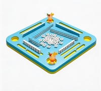 Nouvelle Arrivée Estivale : Table de Mahjong Gonflable Moderne en EVA pour 4 Joueurs, Tapis Flottant pour Fêtes au Bord de la Piscine, Jeu de Société Étanche