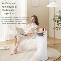 Télécommande 5d Ventilateur de climatisation refroidi à l'eau Ventilateur électrique vertical Chauffage et refroidissement mobiles domestiques Sans lame à double usage