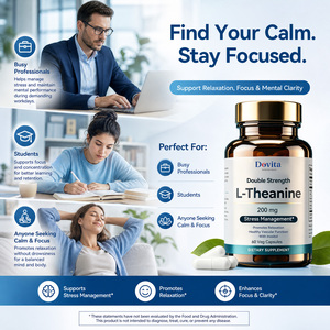 Cápsulas de L-Teanina Personalizadas OEM 300mg, Suplemento Natural para la Calma, Concentración y Sueño, Sin OMG, Vegano, Marca Privada, Venta al Por Mayor, B2B, ISO - Product Image 3