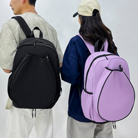 Sac à dos de sport Fuliya en tissu Oxford imperméable avec logo personnalisé, grande capacité, pour tennis et badminton, avec compartiment à chaussures