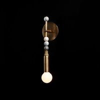 Lámpara de Pared de Mármol Francés de Diseño, Lámpara de Pared LED de Alta Gama para Decoración de Fondo, Adecuada para Estudio, Dormitorio y Sala de Estar