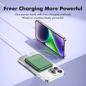 แบตสำรองแม่เหล็กไร้สายขนาด 5000mAh บางเฉียบ 12 มม. ชาร์จพกพาสะดวก รับผลิตตามแบบ OEM สำหรับขายส่ง - Product Image 6