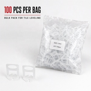Base de clip nivelador de azulejos blancos de 1mm, <span class=keywords><strong>1</strong></span>.5mm, 2mm, 2.5mm, 3mm, tamaños surtidos para control de desnivel en baldosas de cerámica y porcelana, venta al por mayor - Product Image 4