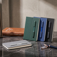 Carnet de notes en cuir PU de haute qualité avec fente intégrée pour stylo, plusieurs couleurs, idéal pour les cadeaux d'entreprise