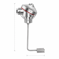 Sonde de température RTD PT100 à montage en surface avec support en forme de L, en acier inoxydable, IP65, résolution 0,15°C, YD WZP-231