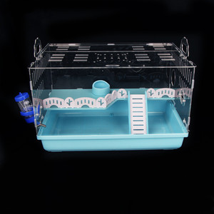 Cristal-<span class=keywords><strong>Zoo</strong></span> de cristal acrílico hámster doble plantas jaula para mascotas con decoraciones - Product Image 2