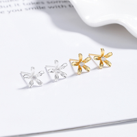 Anting-anting Bunga Perak Sterling 925 Zirkon Elegan Chic Fashion