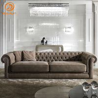 Großhandel benutzer definierte billige chinesische Chaiselongue schöne Leder einzelne braune Sofas setzen modernen Luxus für Häuser