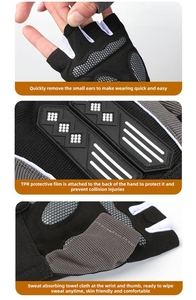 Guantes Deportivos Transpirables, Ajustables, Antideslizantes, Elásticos, Duraderos, de Secado Rápido para Protección de Manos - Product Image 5