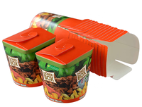 16oz 26oz 32oz Runde Take Away Boxen für Chinesische Nudeln, Kebab und Döner mit Kundenspezifischem Druck aus Papier