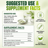 Comprimés végétaliens de Glucosamine Sulfate, Chondroïtine et MSM pour les articulations, soutien du cartilage, densité osseuse et mobilité, pour adultes, usage quotidien, fabriqués selon les normes US CGMP
