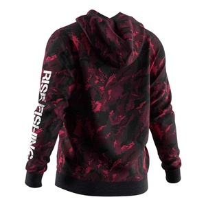 Sudadera con Capucha para Pesca Angler Expedition, Cálida, Resistente y Cortavientos, Diseño de Camuflaje ROJO - Product Image 2
