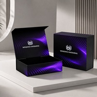 Boîte d'emballage en carton personnalisée de haute qualité avec logo, boîte rigide en papier magnétique, boîte cadeau pliante de luxe avec couvercle magnétique